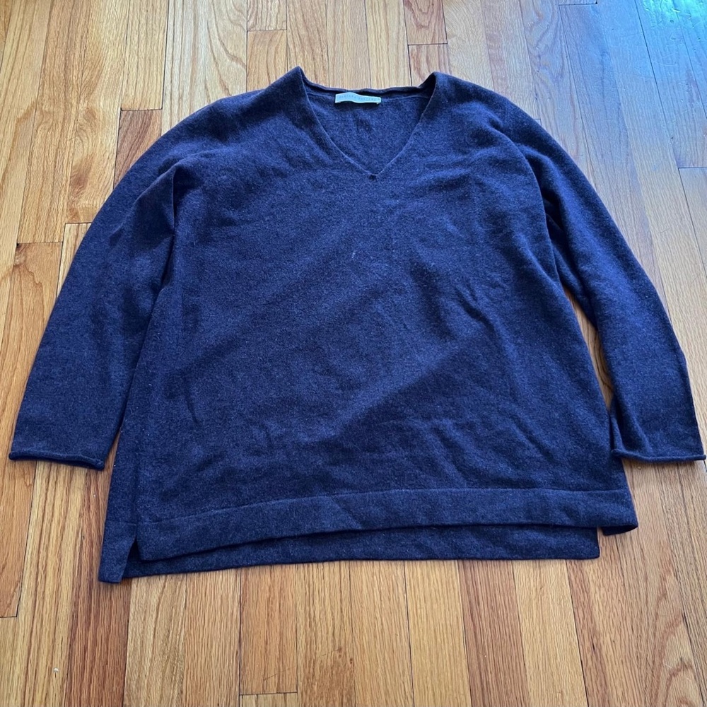 Purple V-Neck Sweater